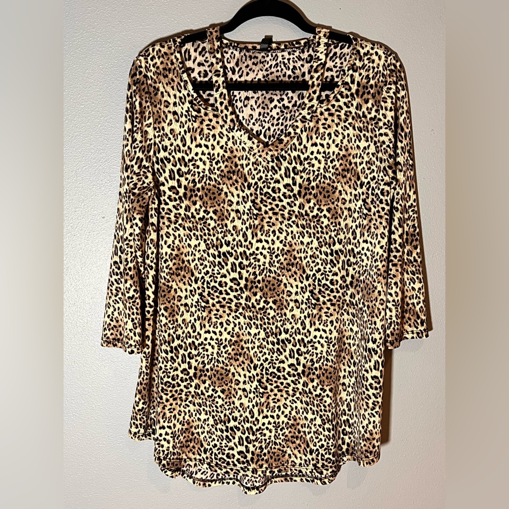 Glitzy Girls Cheetah Print Tunic Sz M